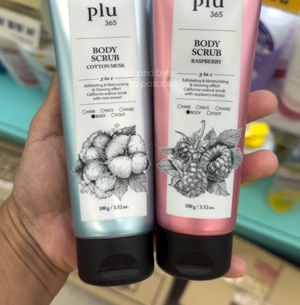 [DAISO] PLU365 Body Scrub Cotton Musk 100g