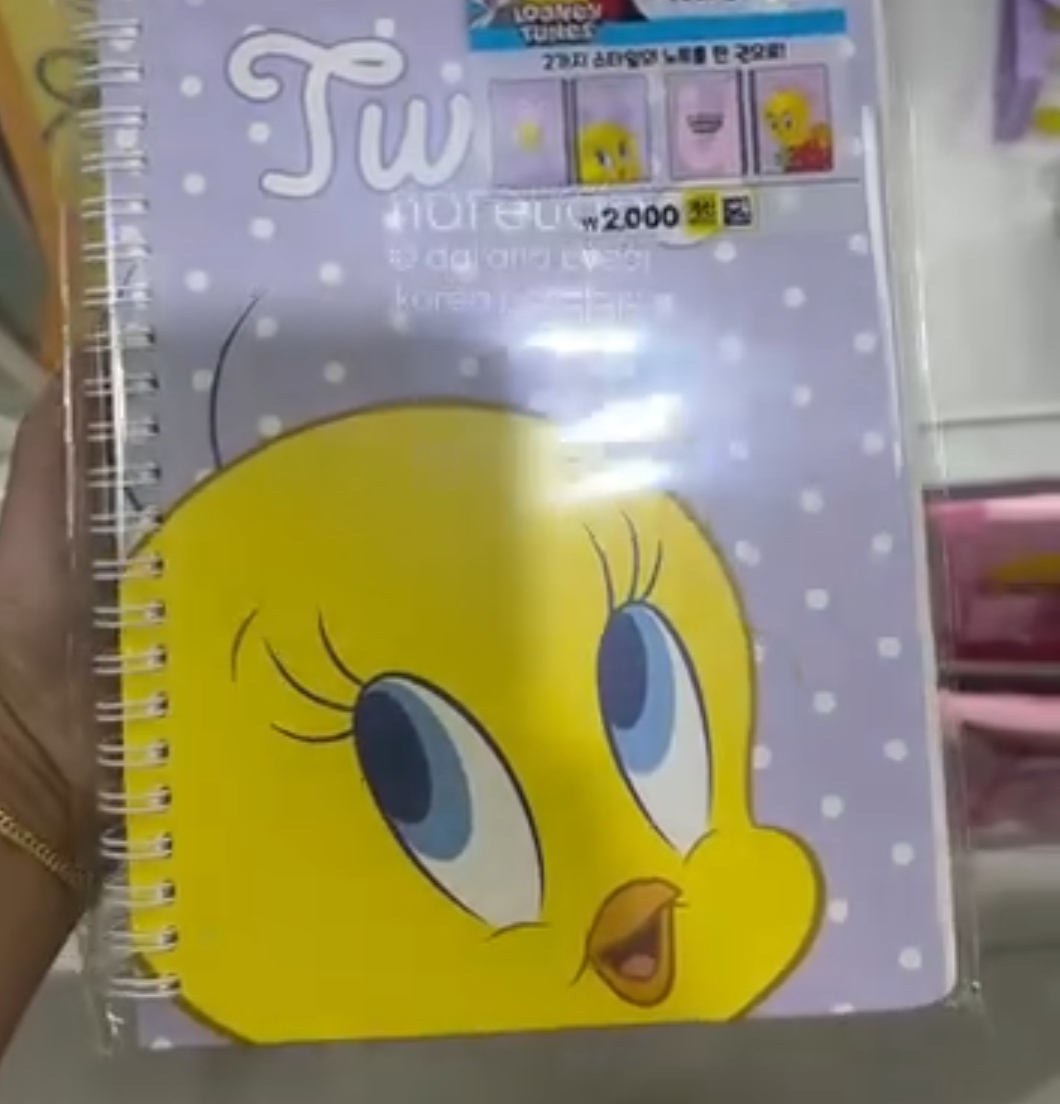 [DAISO] TWEETYBIRD Notebook Purple