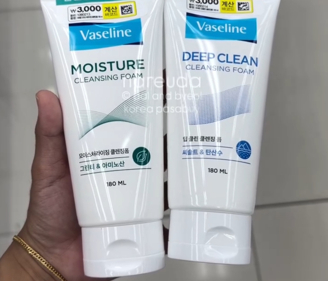 [DAISO] VASELINE Cleansing Foam Deep Clean 180ml