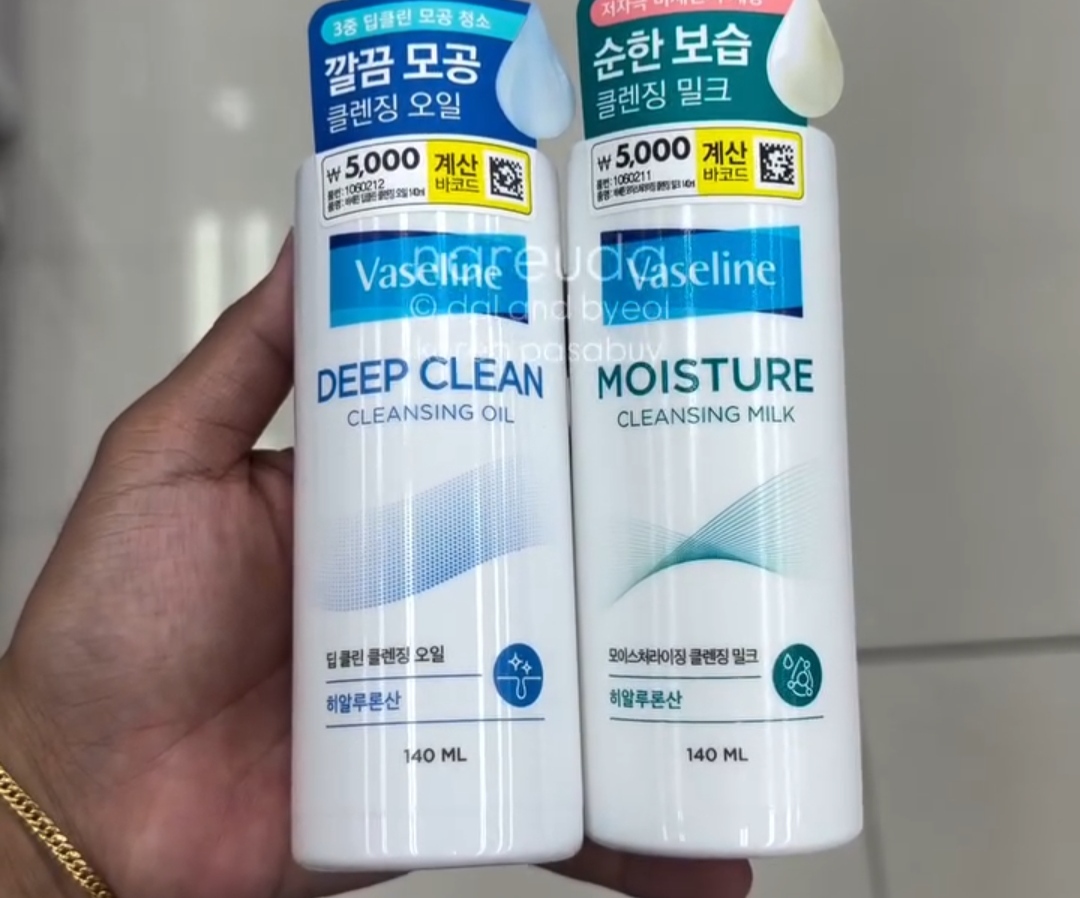 [DAISO] VASELINE Cleansing Oil/Milk Deep Clean 140ml