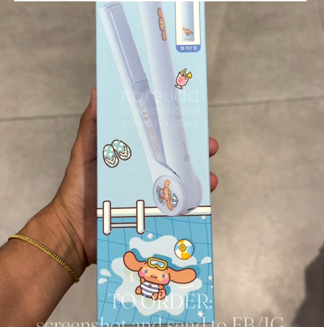 [OLIVEYOUNG] UNIX Cordless Flat Hair Iron Blue +cap (sanrio)