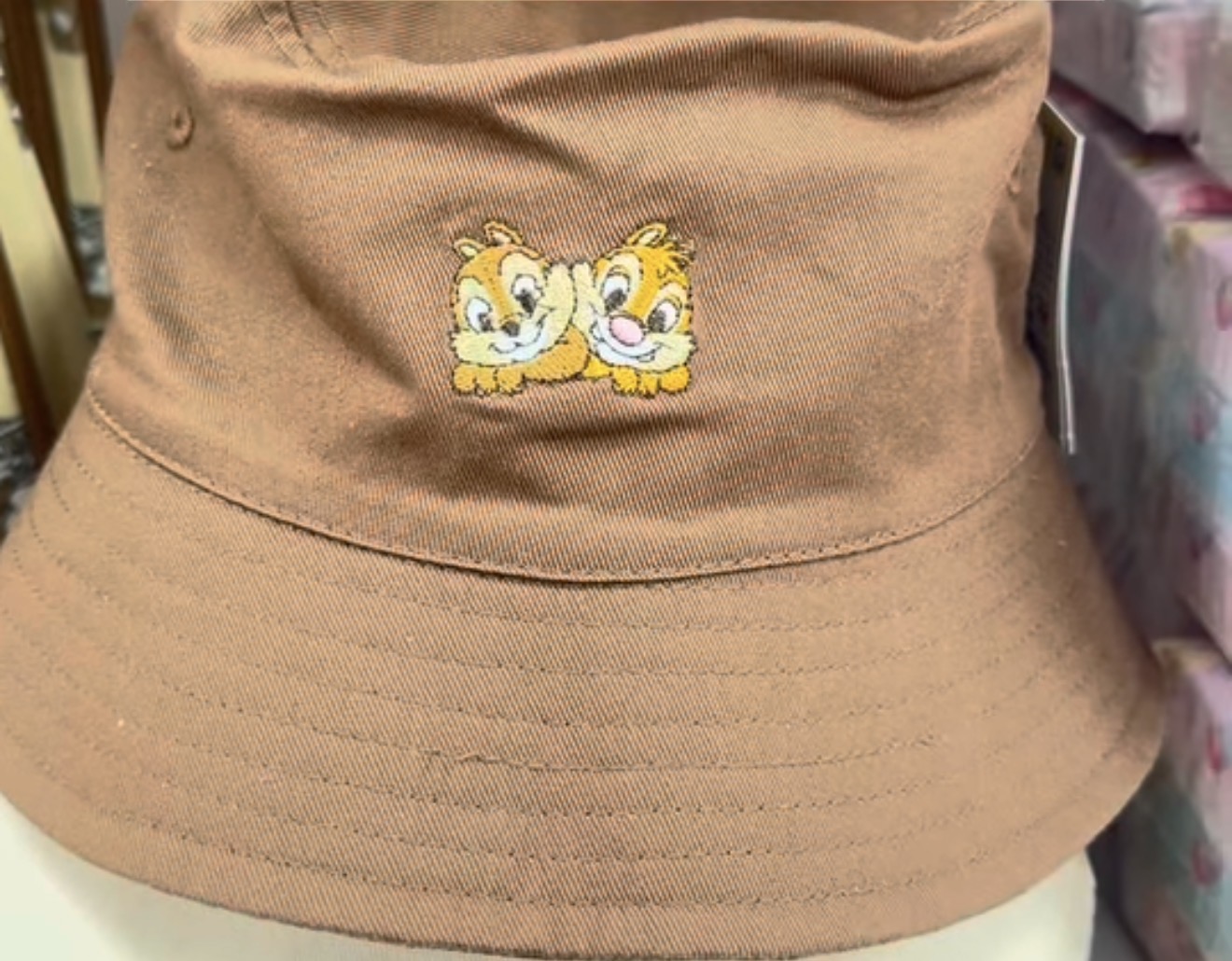 [DAISO] CHIP N DALE Bucket Hat (Brown)