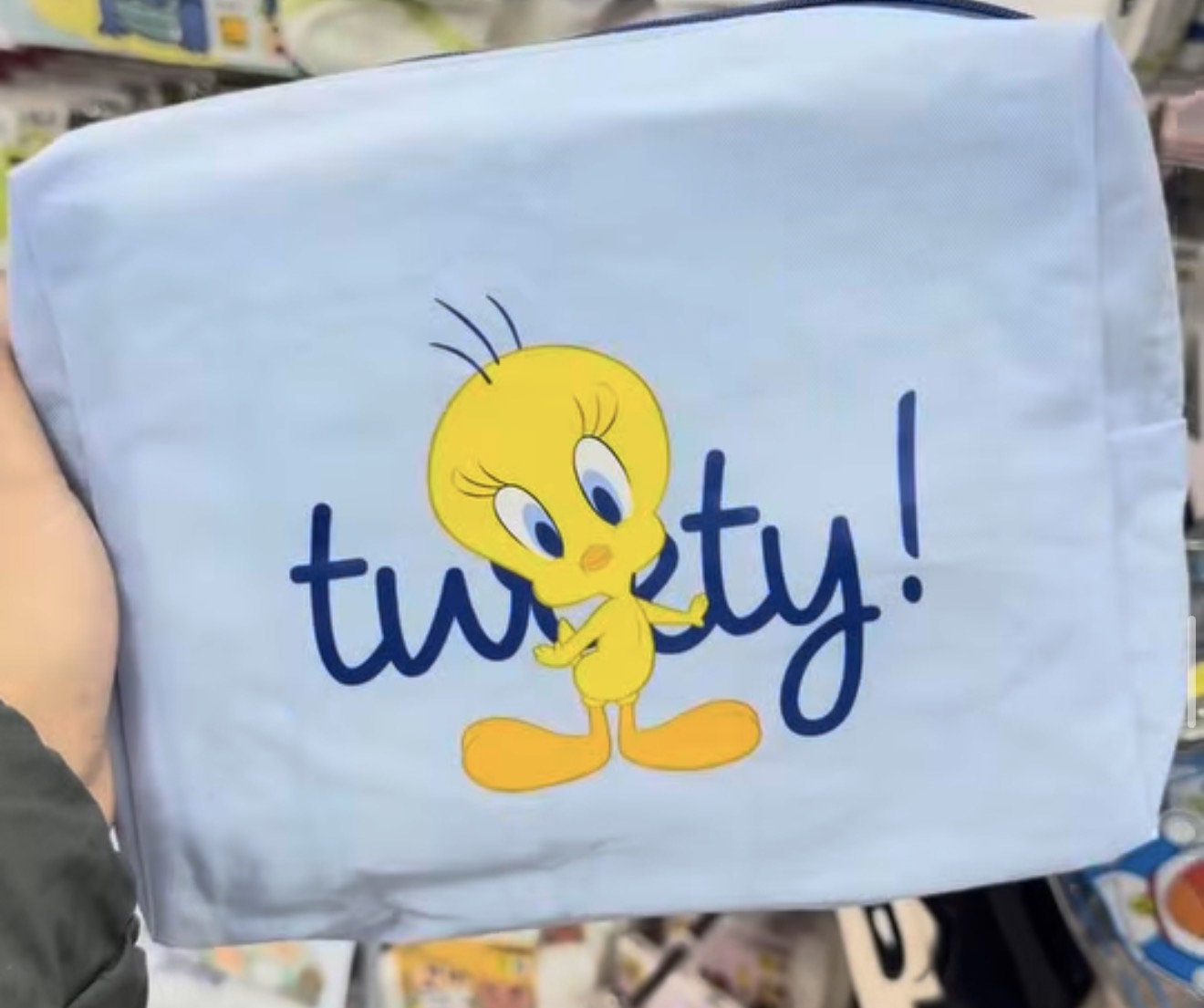 [DAISO] Tweety Bird Pouch - Blue
