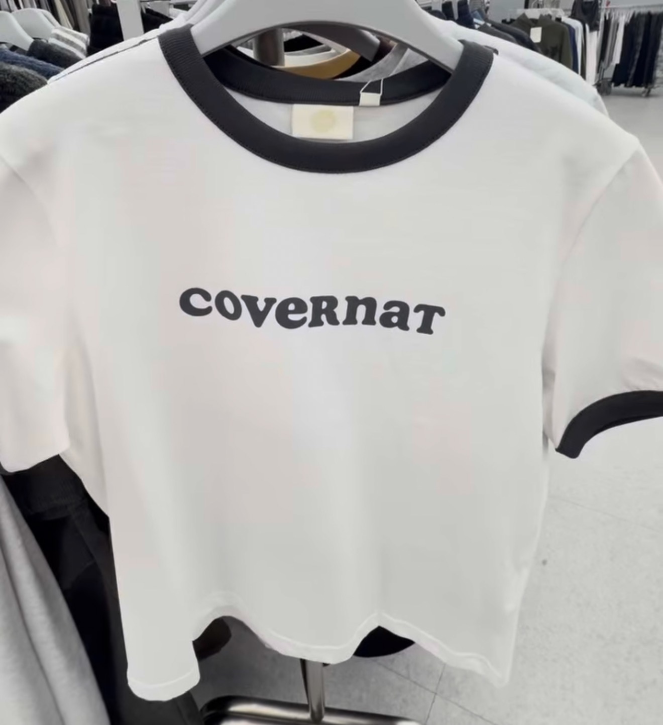[COVERNAT] Women’s Ringer Shirt (Off-White)