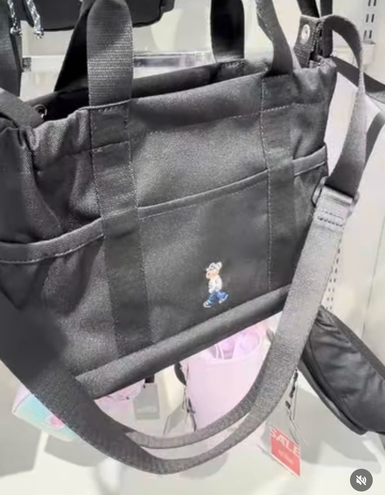 [SHOOPEN] Mini Tote Crossbody Bag - Black