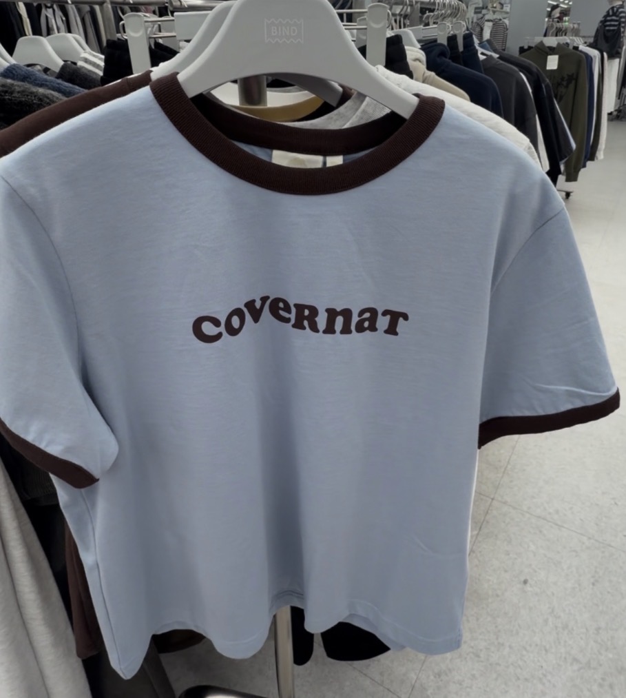 [COVERNAT] Women’s Ringer Shirt (Dusty Blue)