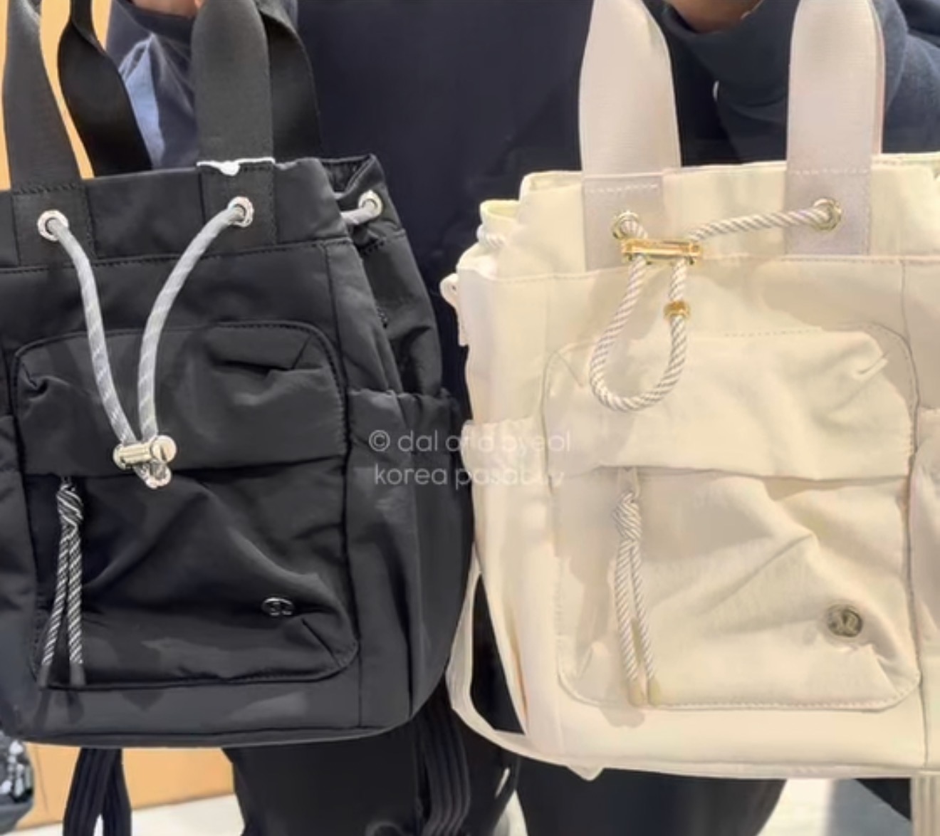 [LULULEMON] Convertible Drawstring Mini Bucket Bag 5L ( Black )