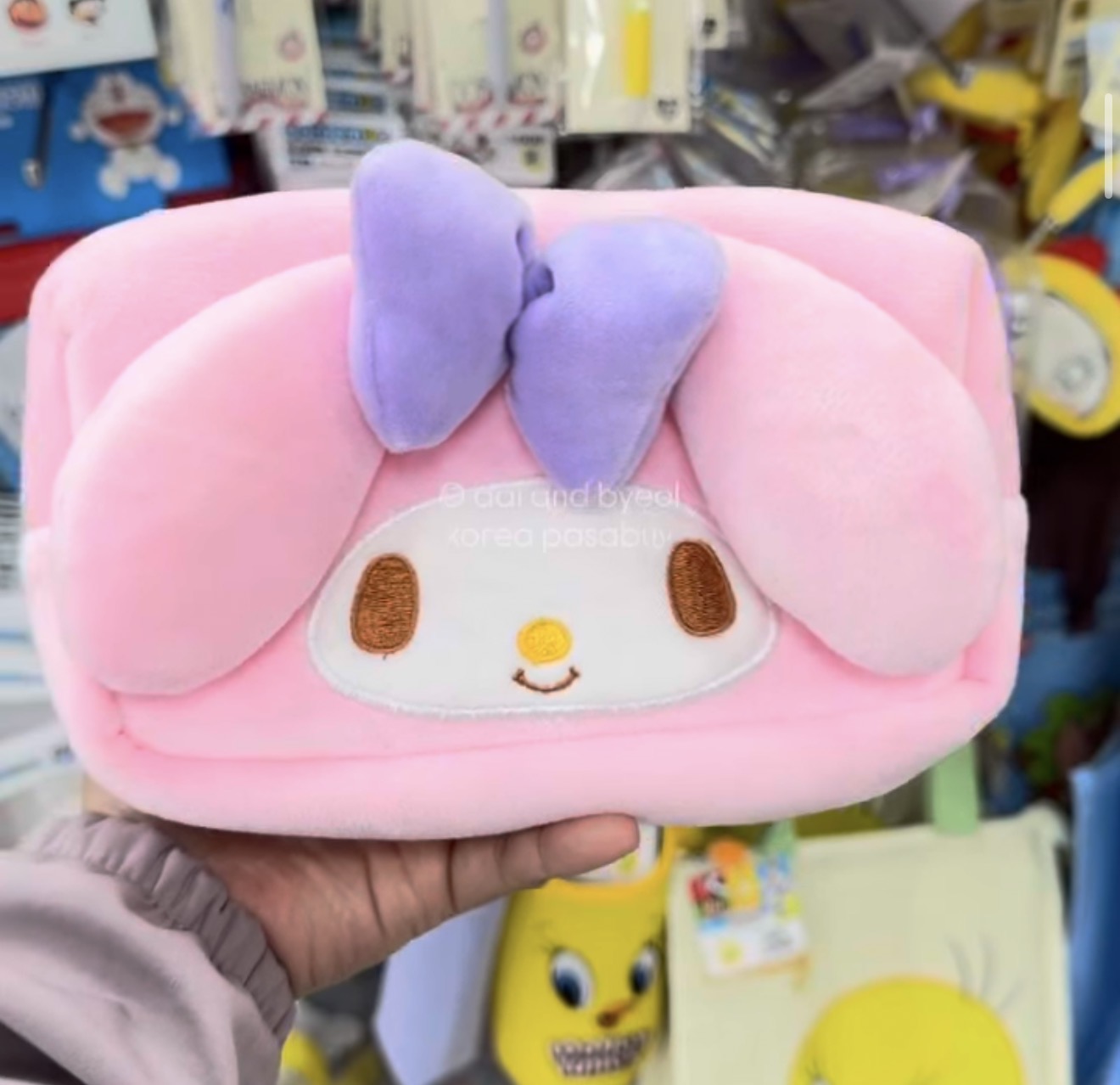 [DAISO] My Melody Plush Pouch (Pink)