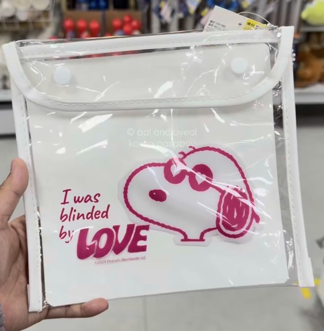 [DAISO] Peanuts Transparent Pouch