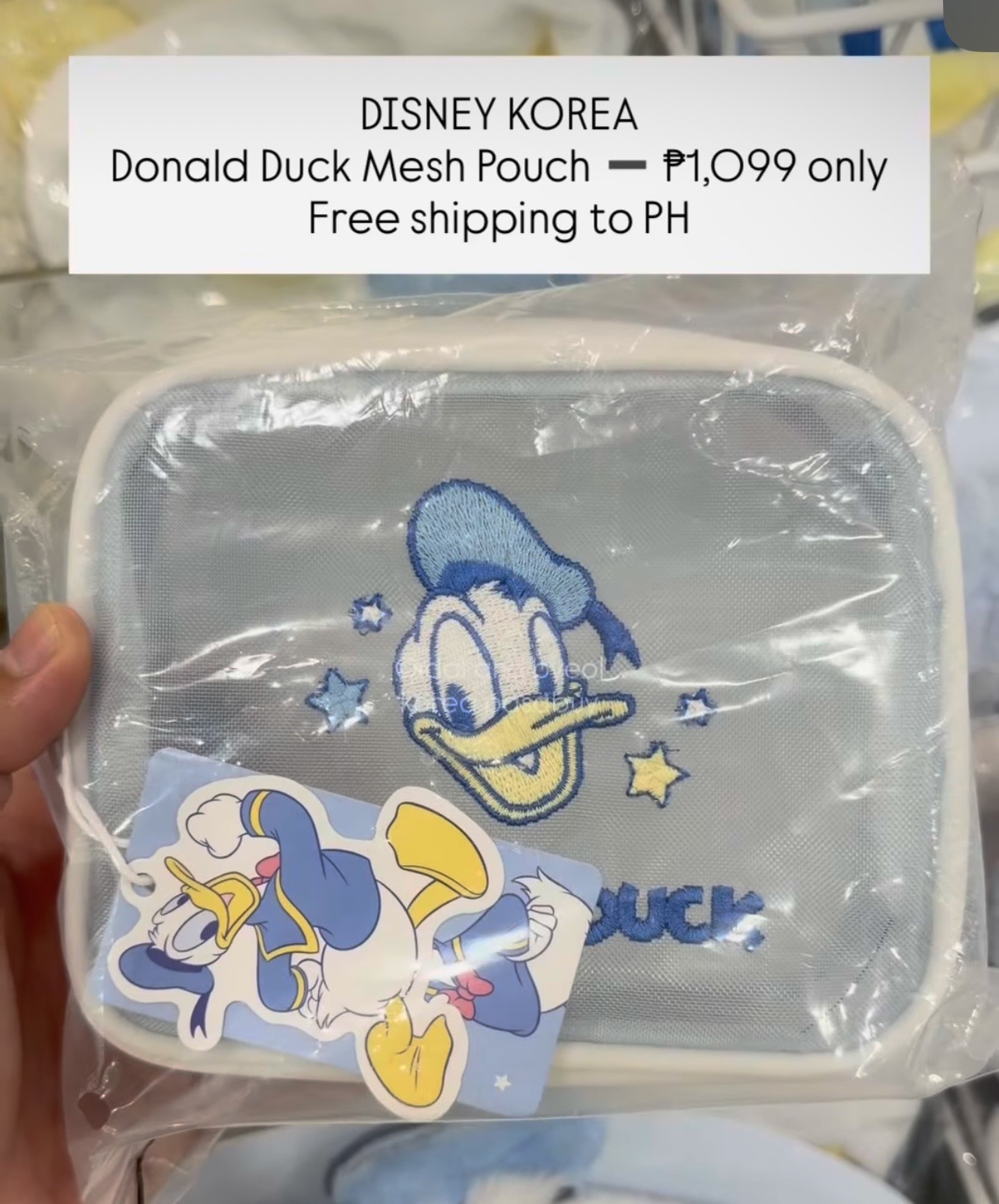 [DISNEY] Donald Duck Mesh Pouch