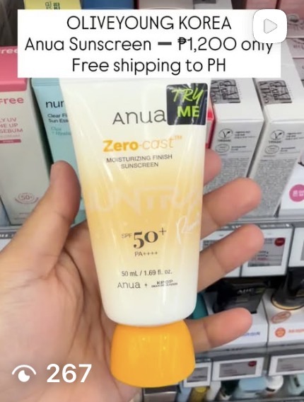 [ANUA] Zero Cast Moisturizing Finish Sunscreen