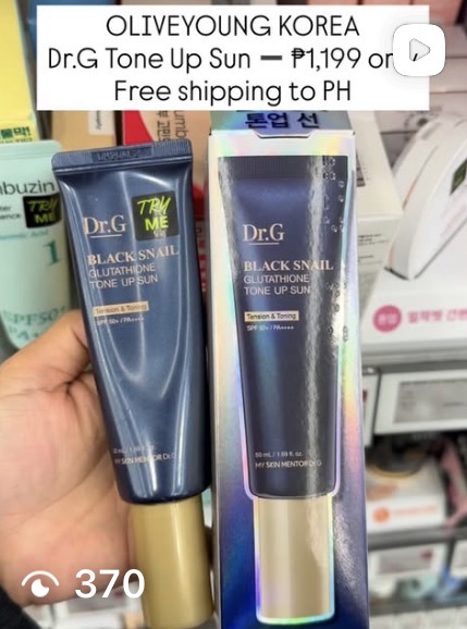 [DR. G] Black Snail Glutathione Tone Up Sun