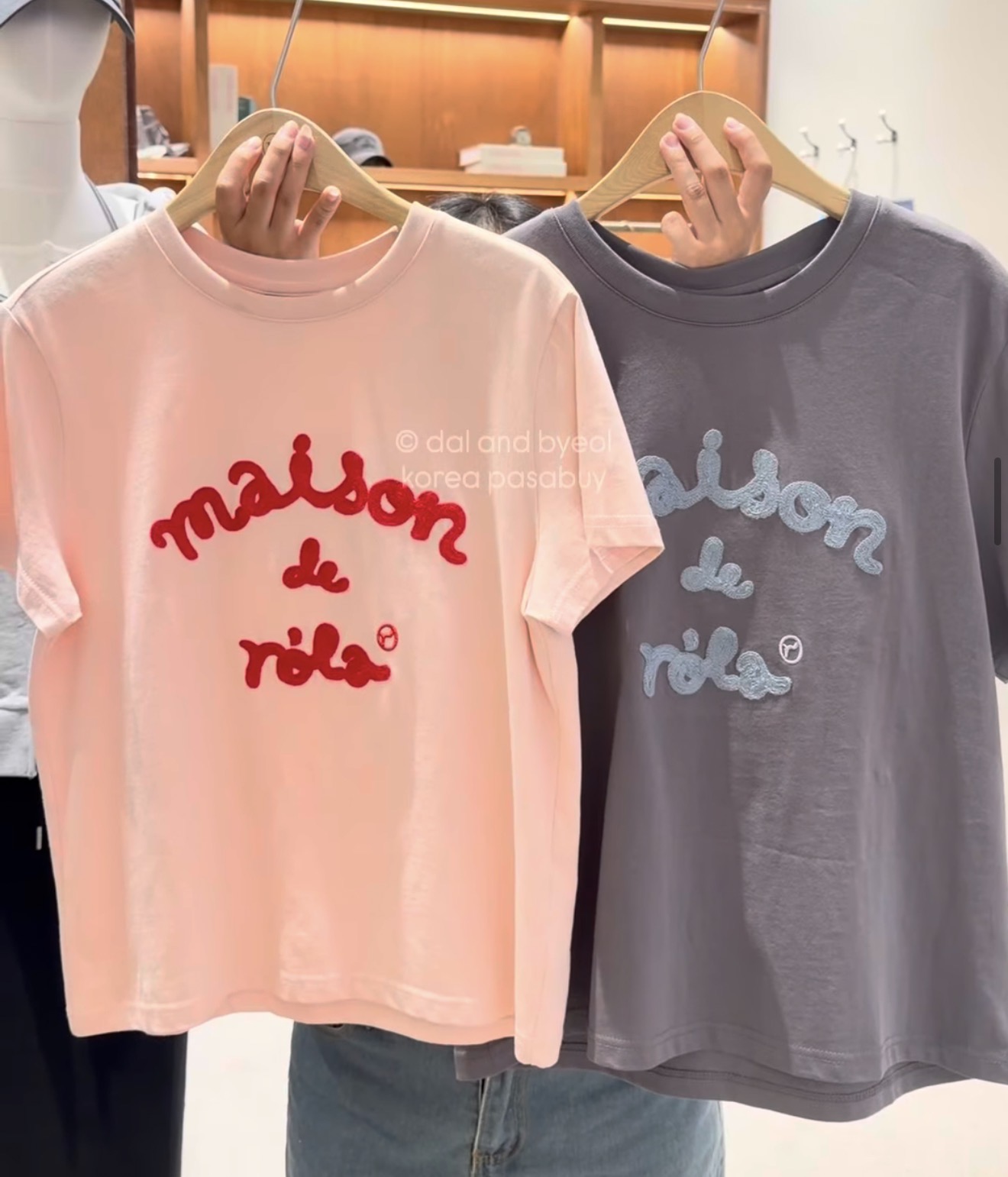 [ROLAROLA] Maison de Rola Embroidered Shirt - Pink