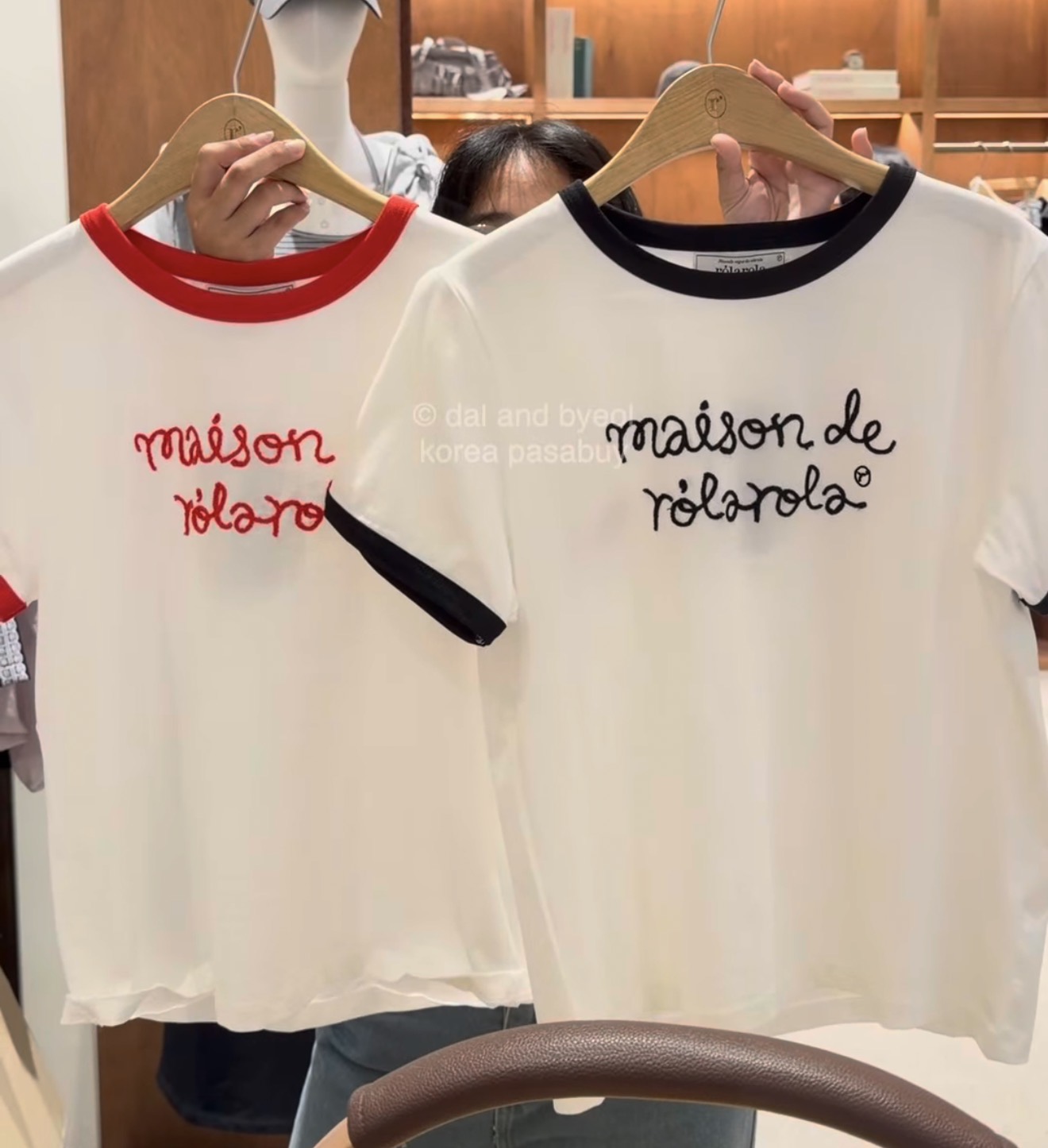 [ROLAROLA] Maison de Rola Ringer Shirt - White/Black