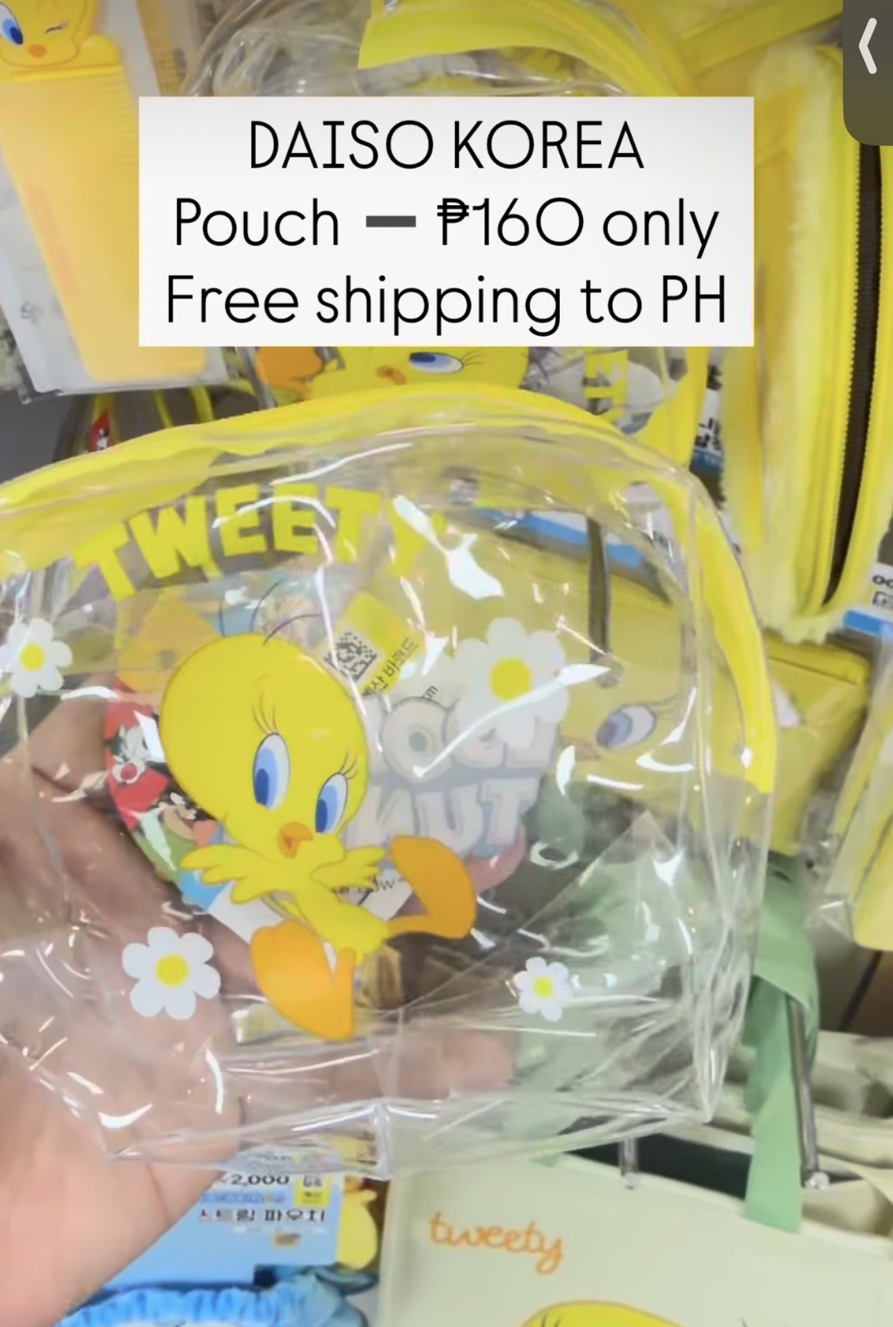 [DAISO] Tweety Bird Pouch