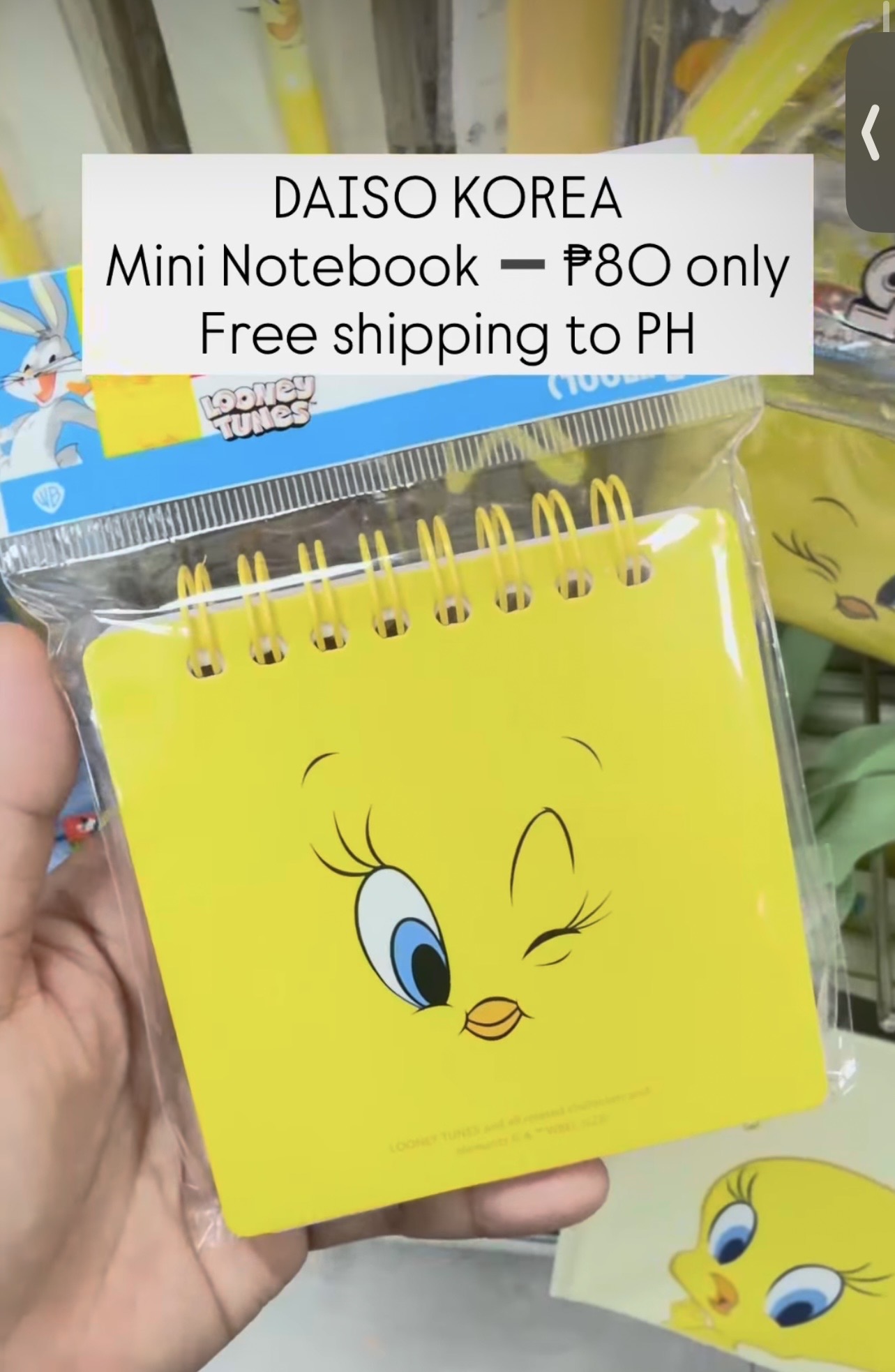 [DAISO] Tweety Bird Mini Notebook