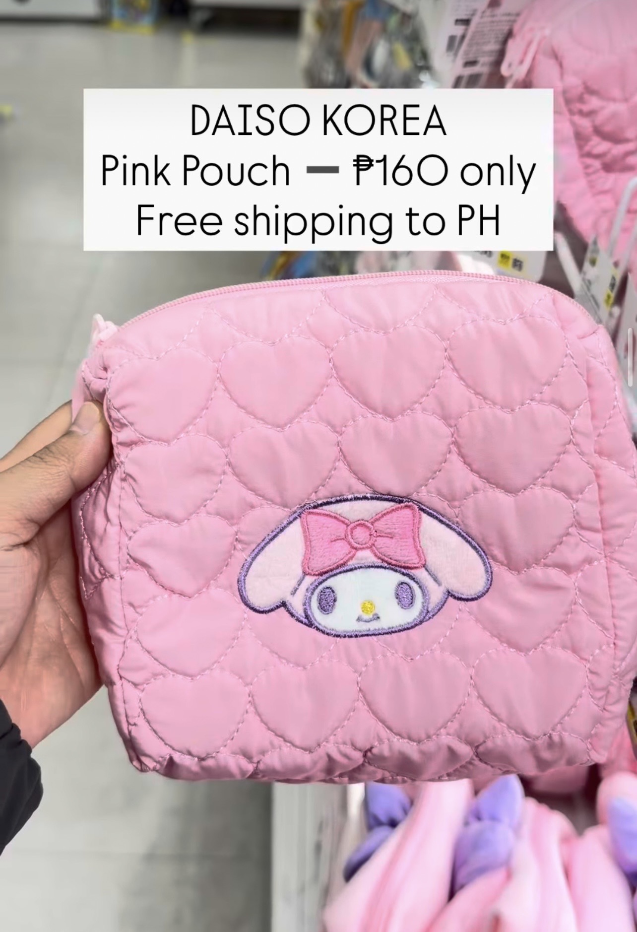 [DAISO] MY MELODY pink pouch