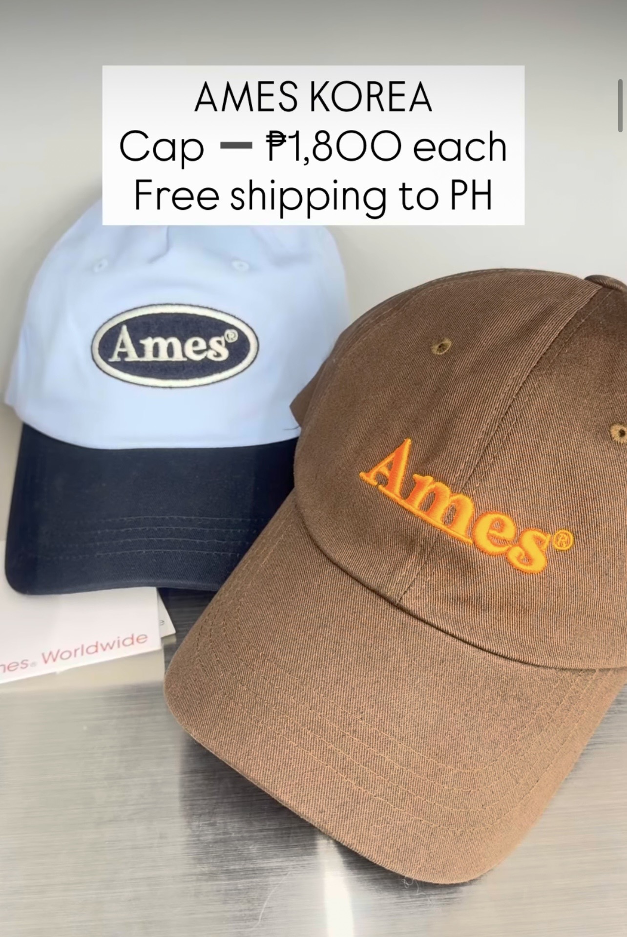 [AMES] Cap (Brown)