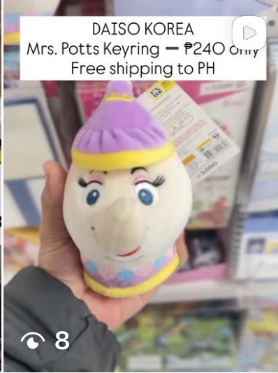 [DAISO] Mrs. Potts Keyring