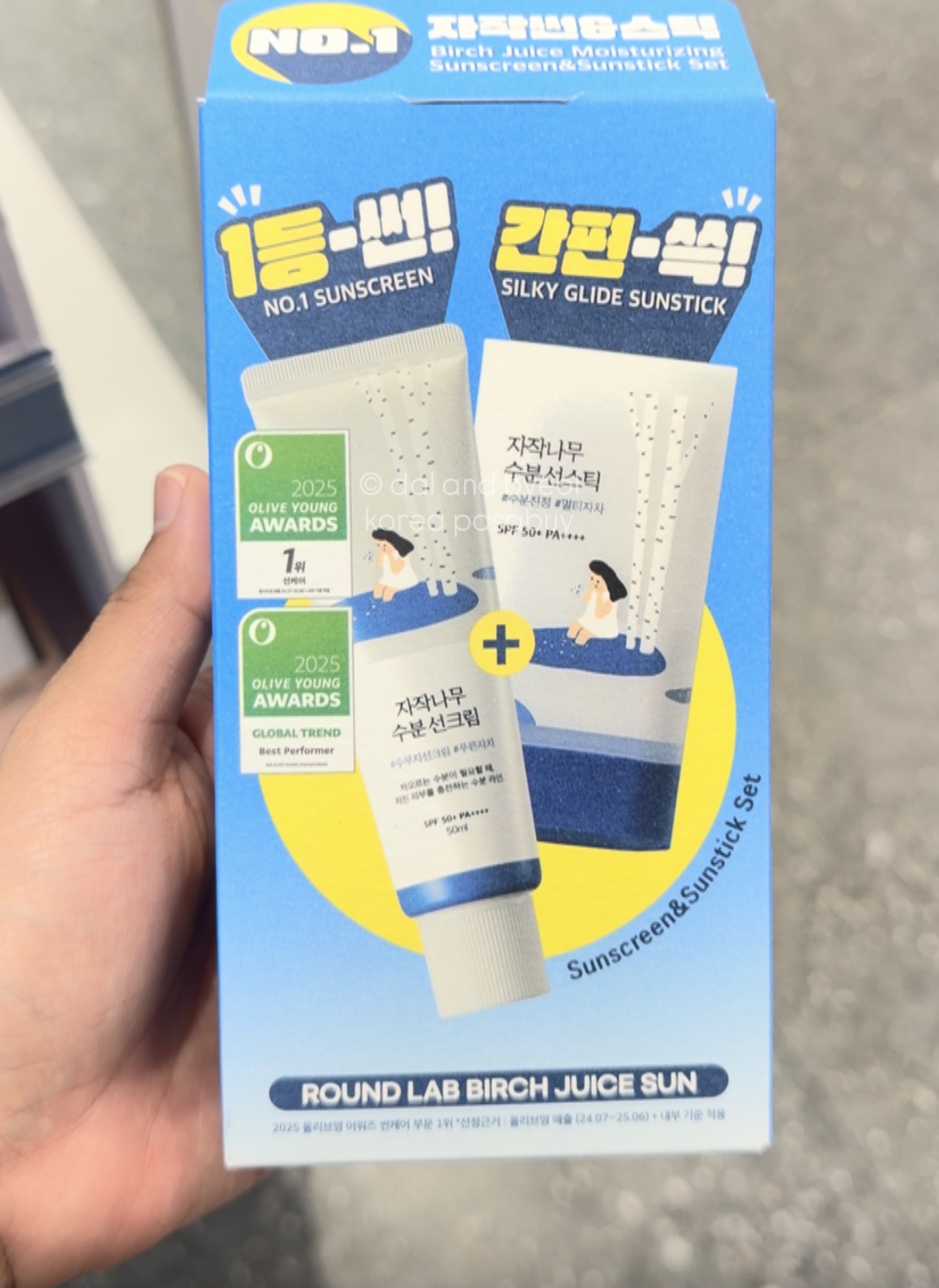 [OLIVEYOUNG] ROUNDLAB Birch Tree Moisturizing Sunscreen & Sunstick Set