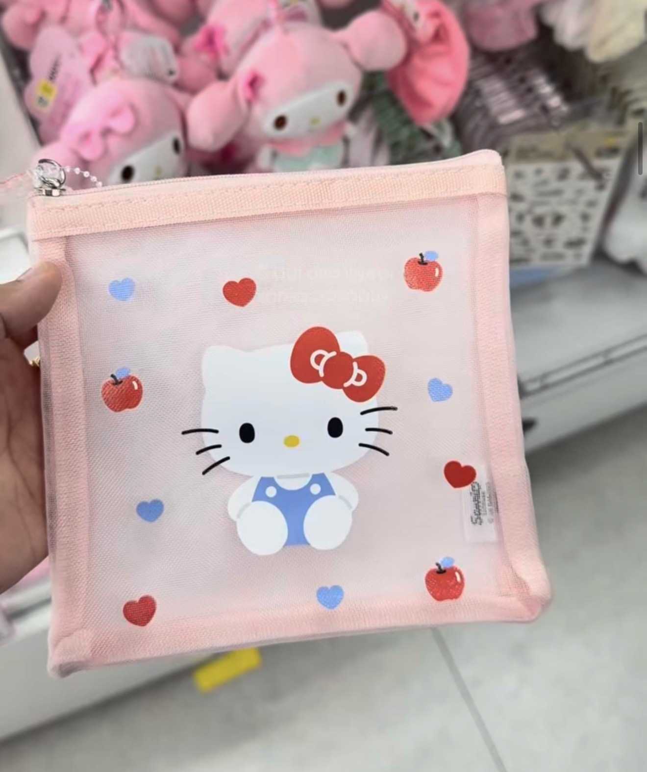 [DAISO] Hello Kitty Mesh Mini Pouch