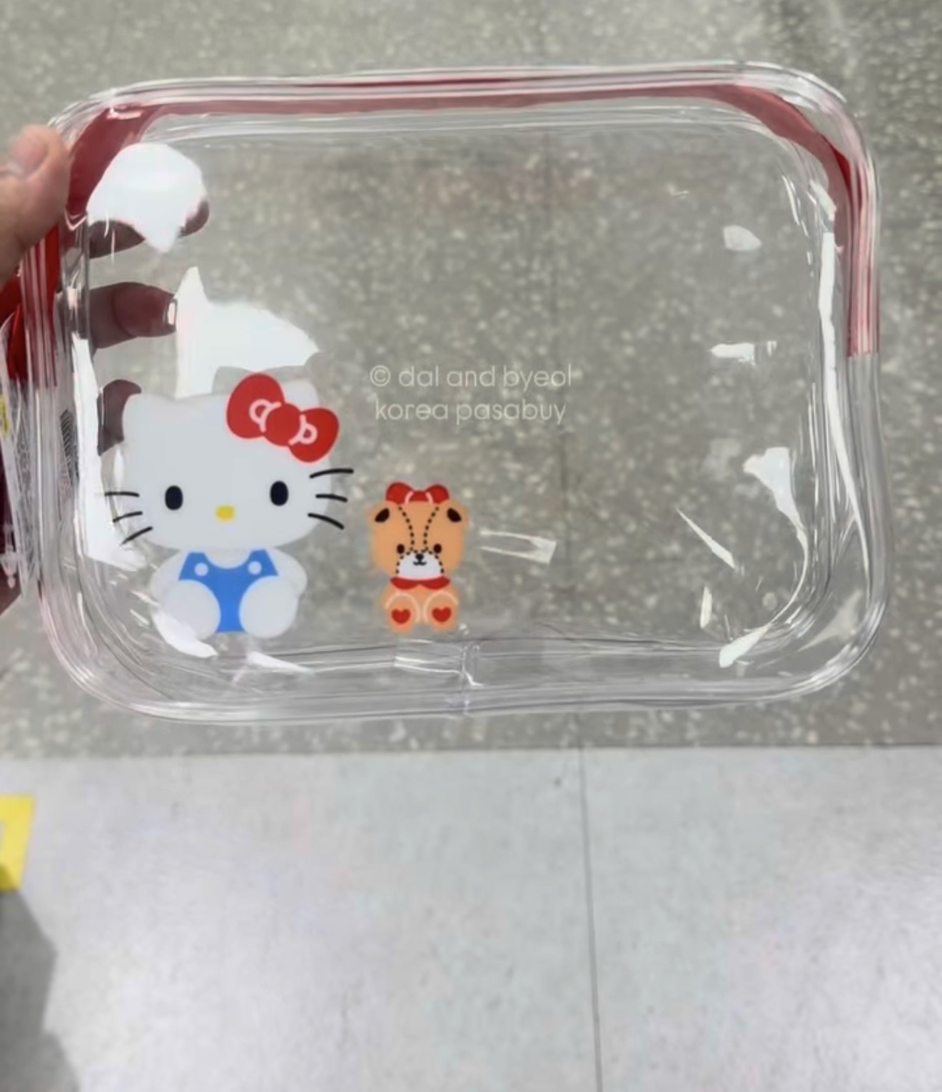 [DAISO] Hello Kitty Transparent Pouch